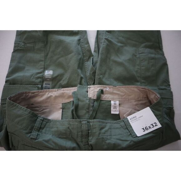 Aeropostale LXSFBA195 Men's Sz 36x32 Green Relaxed Ripstop Utility Cargo Pants - Picture 3 of 10